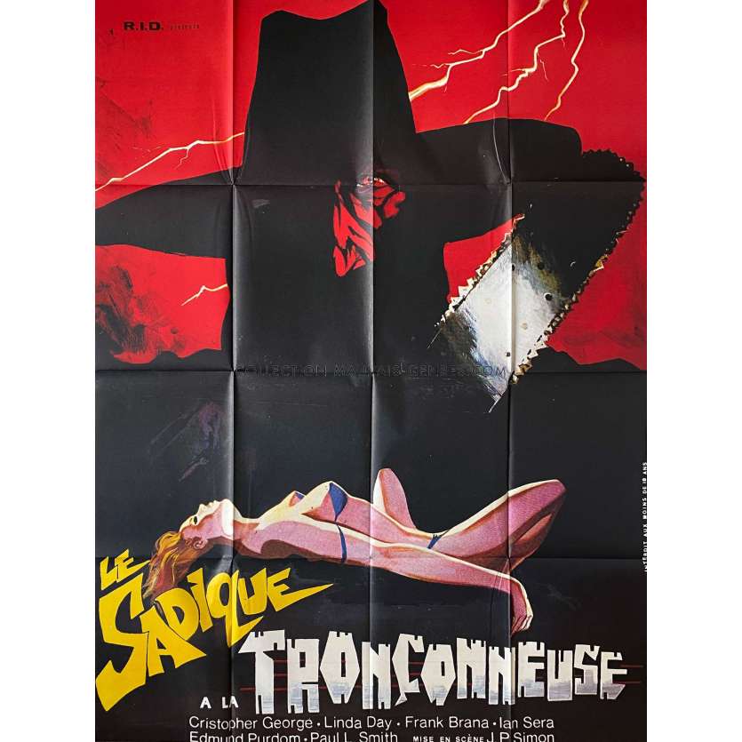 LE SADIQUE A LA TRONÇONNEUSE Affiche de film- 120x160 cm. - 1982 - Christopher George, Juan Piquer Simón