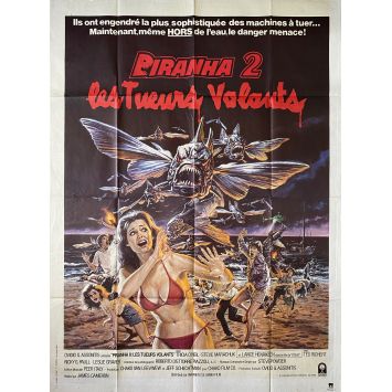 PIRANHA 2 LES TUEURS VOLANTS Affiche de film- 120x160 cm. - 1981 - Lance Henriksen, James Cameron