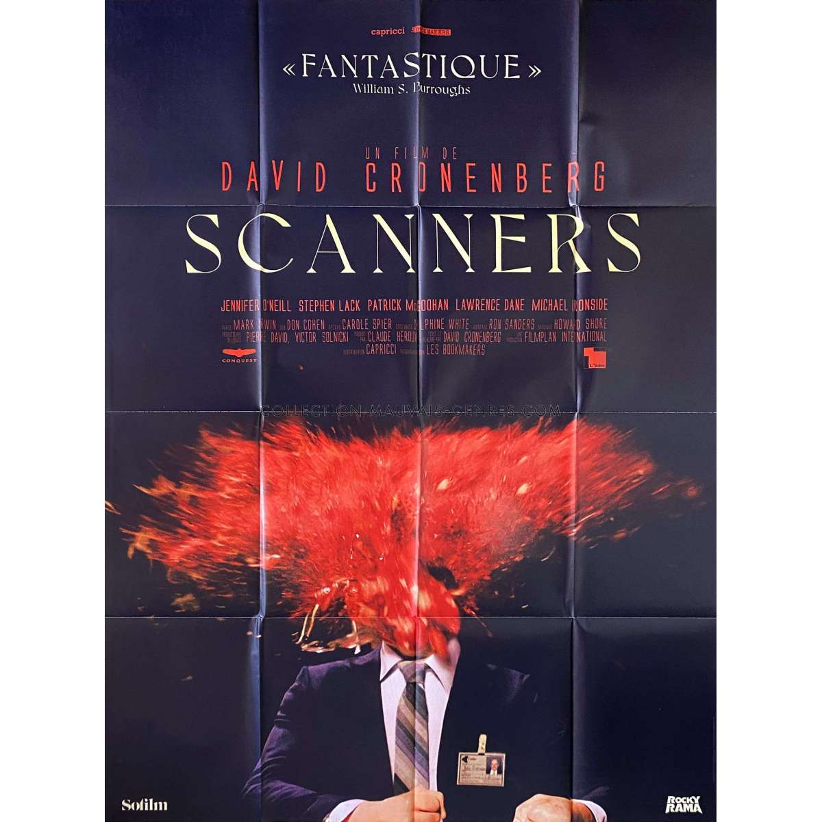 Affiche de film française de SCANNERS 120x160 cm.