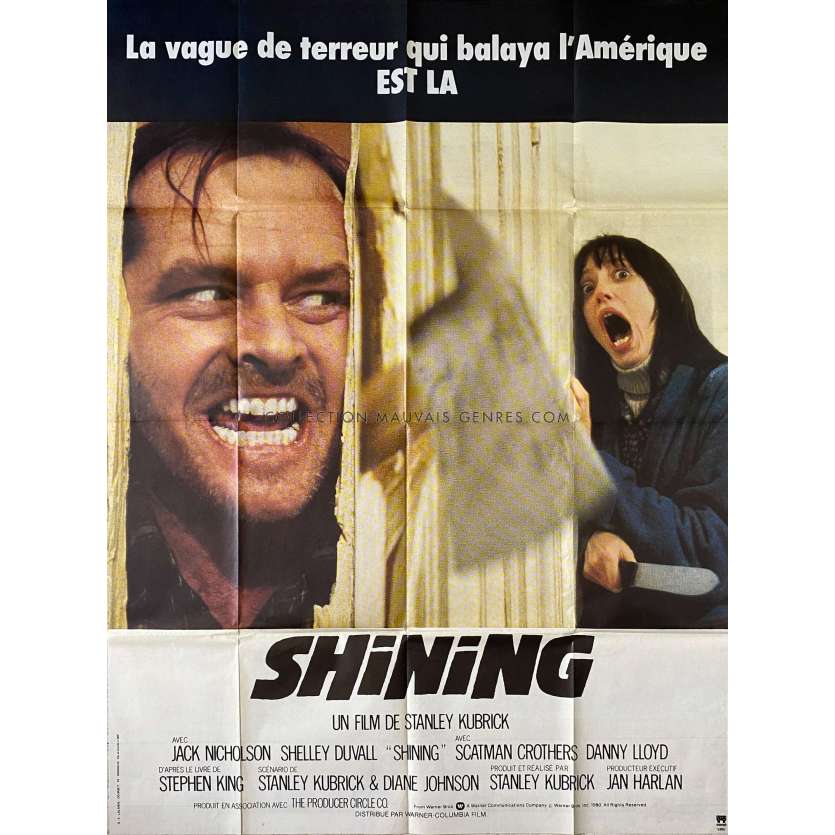 SHINING Affiche de film- 120x160 cm. - 1980 - Jack Nicholson, Stanley Kubrick