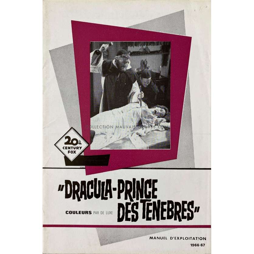 DRACULA PRINCE DES TENEBRES Dossier de presse 6p - 16x24 cm. - 1966 - Christopher Lee, Terence Fisher