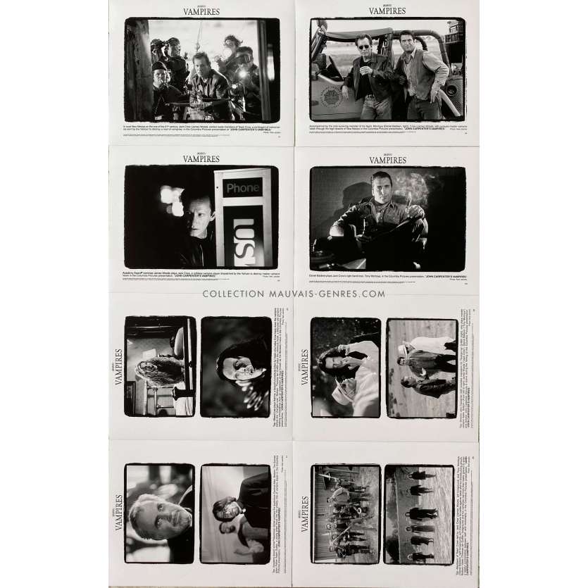 VAMPIRES Photos de presse x8 - 20x25 cm. - 1998 - James Woods, John Carpenter