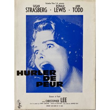 HURLER DE PEUR Synopsis 4 pages. - 24x30 cm. - 1961 - Susan Strasberg, Seth Holt