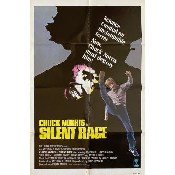 SILENT RAGE Movie Poster- 27x41 in. - 1982 - Michel Miller, Chuck Norris