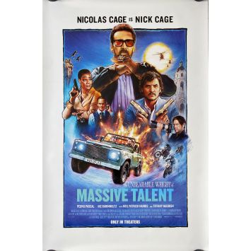 THE UMBEARABLE WEIGHT OF MASSIVE TALENT Movie Poster- 27x41 in. - 2022 - Nicolas Cage, Pedro Pascal