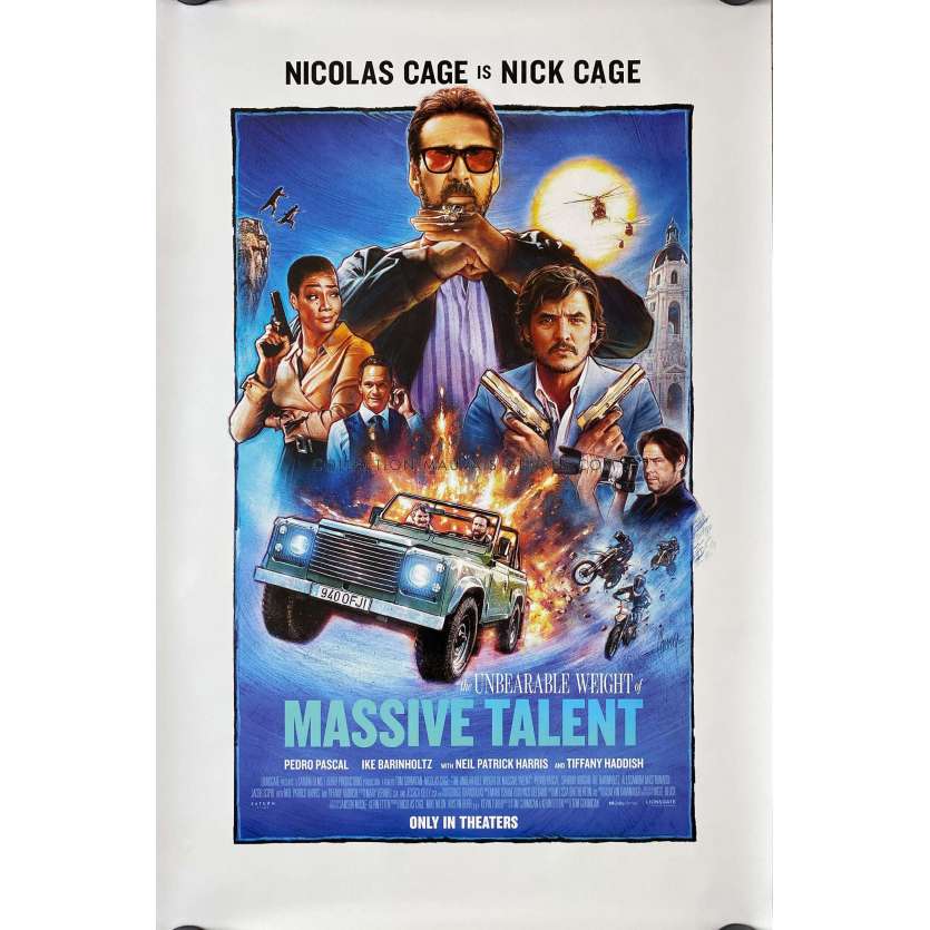 THE UMBEARABLE WEIGHT OF MASSIVE TALENT Movie Poster- 27x41 in. - 2022 - Nicolas Cage, Pedro Pascal