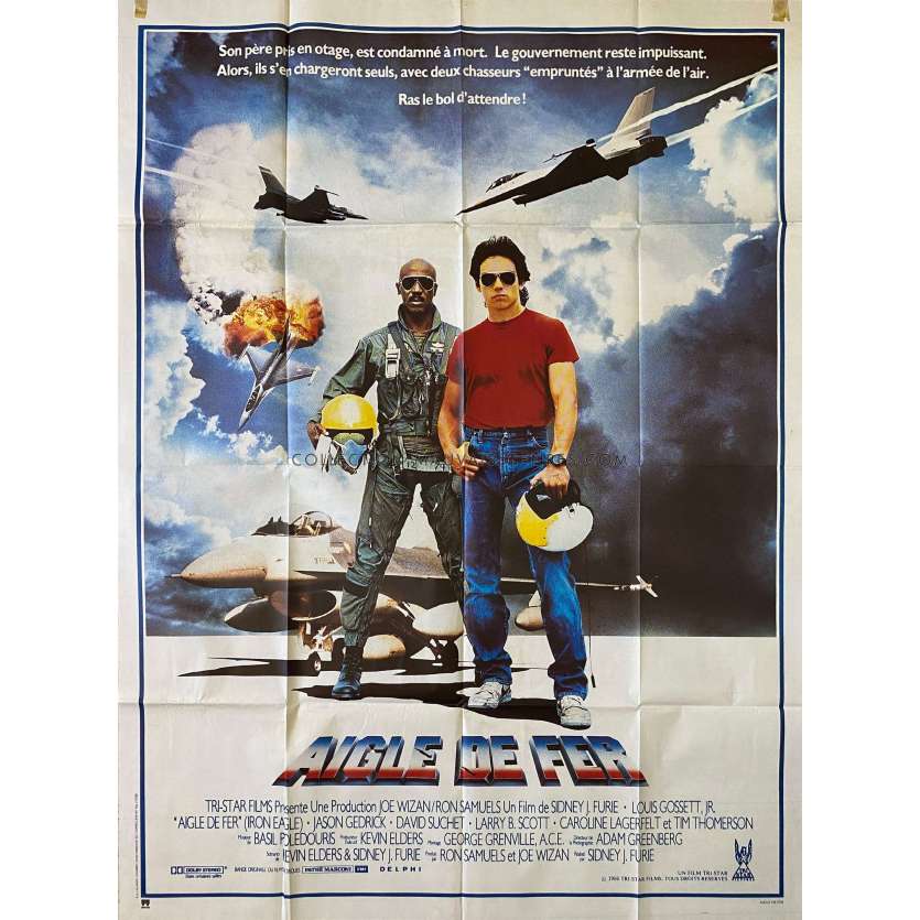 IRON EAGLE Movie Poster- 47x63 in. - 1986 - Sidney J. Furie, Louis Gossett Jr.