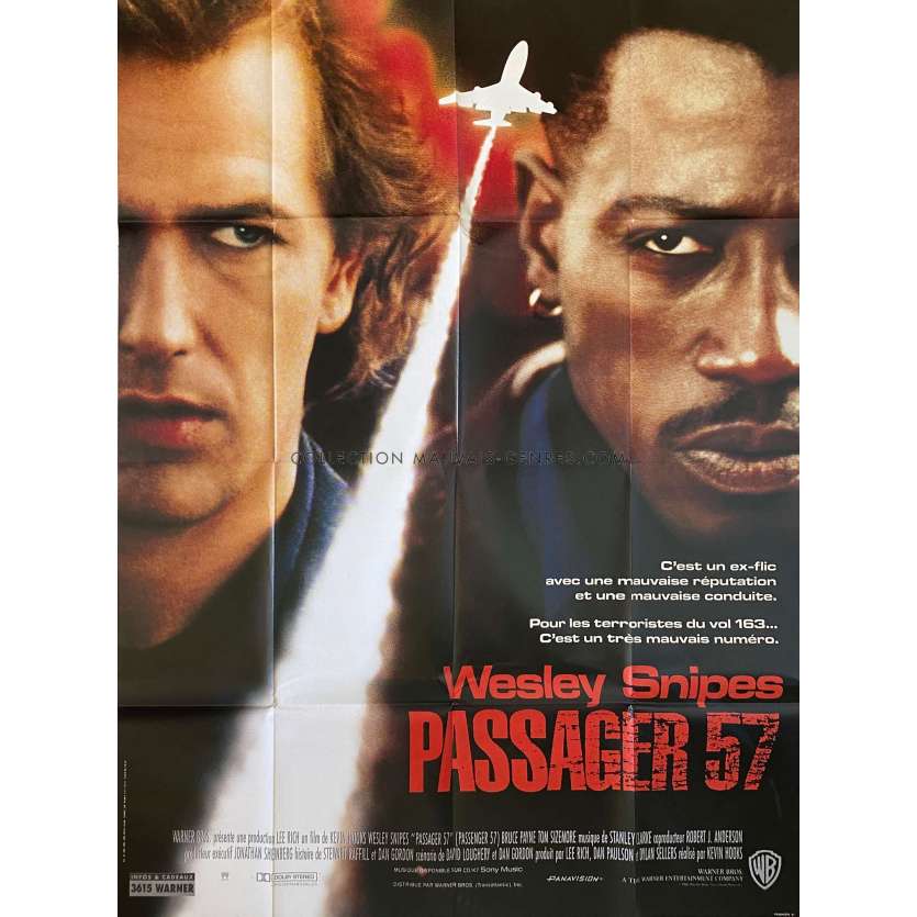 PASSAGER 57 Affiche de film- 120x160 cm. - 1992 - Wesley Snipes, Kevin Hooks