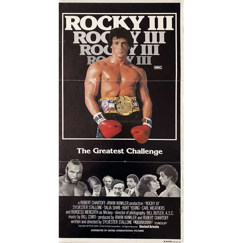 ROCKY III Movie Poster- 13x30 in. - 1982 - Sylvester Stallone, Mr. T