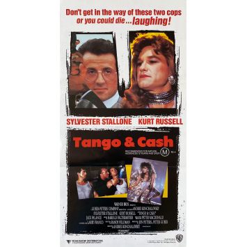 TANGO ET CASH Affiche de film- 33x78 cm. - 1989 - Sylvester Stallone, Kurt Russel, Andrey Konchalovskiy