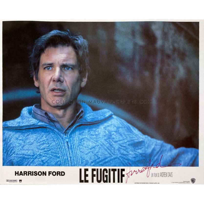 LE FUGITIF Photo signée par Harrison Ford - 1993