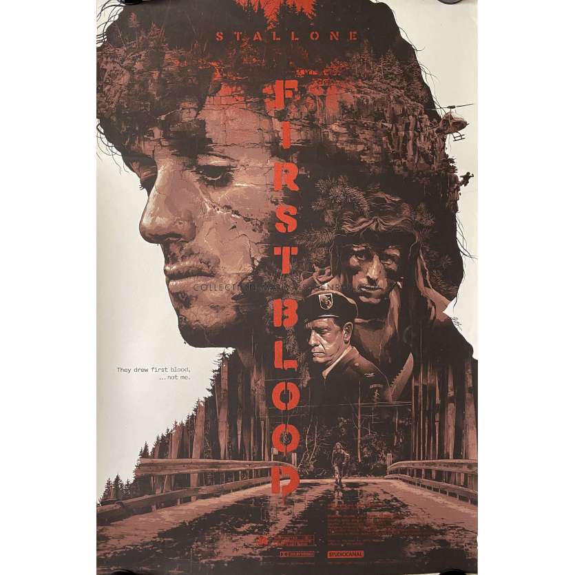 RAMBO Art Print Grzegorz Domaradzki - 61x91 cm. - 1982/2013 - Sylvester Stallone, Ted Kotcheff