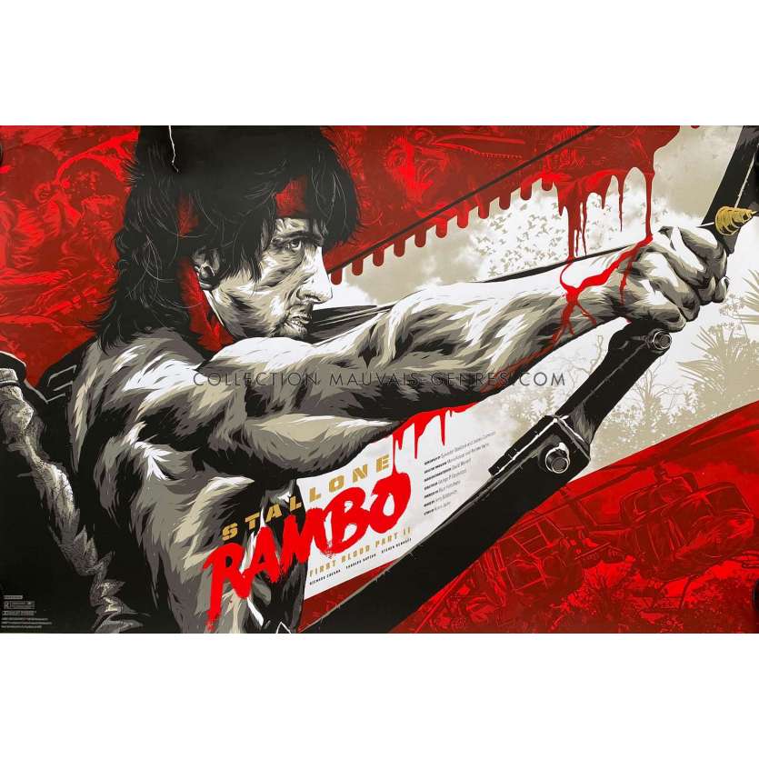 RAMBO - FIRST BLOOD Art Print Anthony Petrie - 24x36 in. - 1982/2013 - Ted Kotcheff, Sylvester Stallone