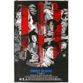 RAMBO Art Print Anthony Petrie - 61x91 cm. - 1982/2013 - Sylvester Stallone, Ted Kotcheff