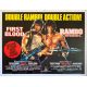 FIRST BLOOD / RAMBO II Linen Movie Poster- 30x40 in. - 1986 - Ted Kotcheff, Sylvester Stallone