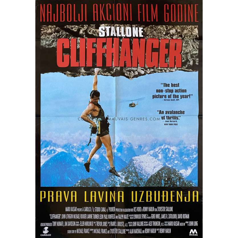 CLIFFHANGER Movie Poster- 20x27 in. - 1993 - Renny Harlin, Sylvester Stallone