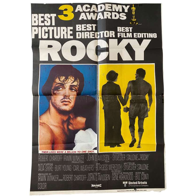 ROCKY Movie Poster- 27x40 in. - 1976 - John G. Avildsen, Sylvester Stallone