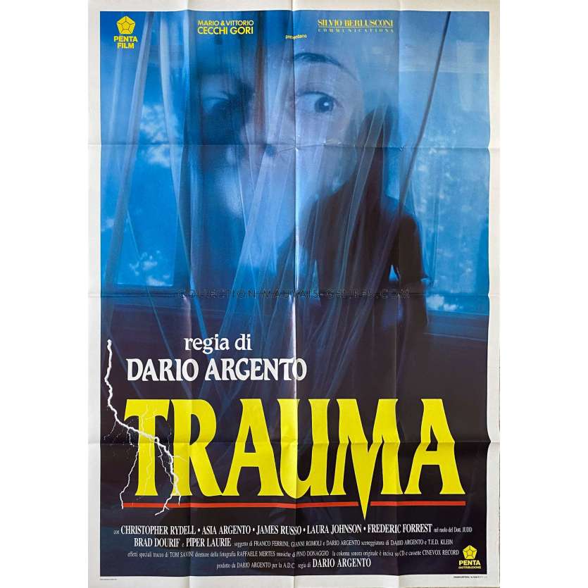 TRAUMA (1993) Affiche de film- 100x140 cm. - 1996 - Asia Argento, Dario Argento