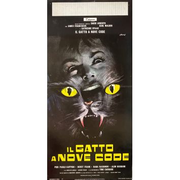 THE CAT O'NINE TAILS Movie Poster- 13x28 in. - 1971 - Dario Argento, James Franciscus