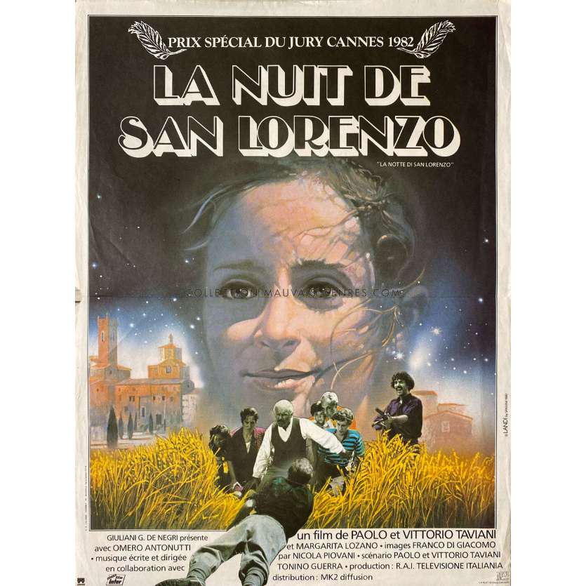 LA NUIT DE SAN LORRENZO Affiche de film- 40x54 cm. - 1982 - Omero Antonutti, Paolo Taviani
