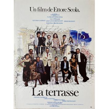 LA TERRASSE Affiche de film- 40x54 cm. - 1980 - Vittorio Gassman, Ugo Tognazzi, Ettore Scola