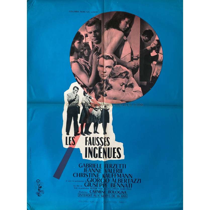 LES FAUSSES INGENUES Affiche de film- 60x80 cm. - 1960 - Gabriele Ferzetti, Giuseppe Bennati