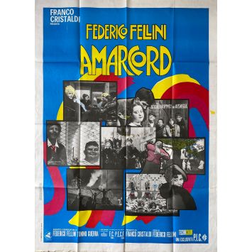 AMARCORD Affiche de film Style B - 100x140 cm. - 1974 - Magali Noel, Federico Fellini
