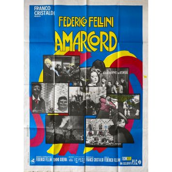 AMARCORD Affiche de film Style B - 100x140 cm. - 1974 - Magali Noel, Federico Fellini AMARCORD Affiche de film Style B - 100x140 cm. - 1974 - Magali Noel, Federico Fellini