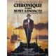 CHRONICLE OF A DEATH FORETOLD Movie Poster- 47x63 in. - 1987 - Francesco Rosi, Rupert Everett