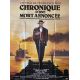 CHRONIQUE D'UNE MORT ANNONCEE Affiche de film- 120x160 cm. - 1987 - Rupert Everett, Francesco Rosi