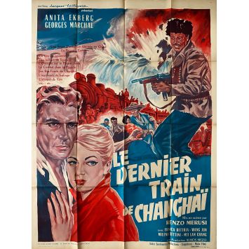 LE DERNIER TRAIN DE SHANGHAI Affiche de film- 120x160 cm. - 1960 - Anita Ekberg, Renzo Merusi