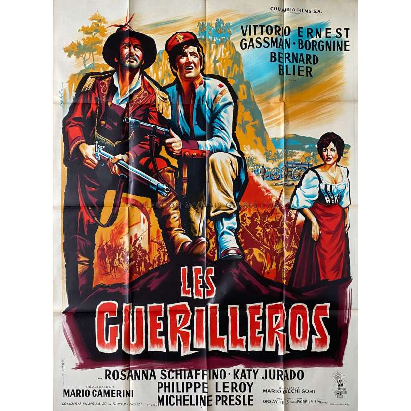 LES GUERILLEROS Affiche de film- 120x160 cm. - 1961 - Ernest Borgnine, Vittorio Gassman