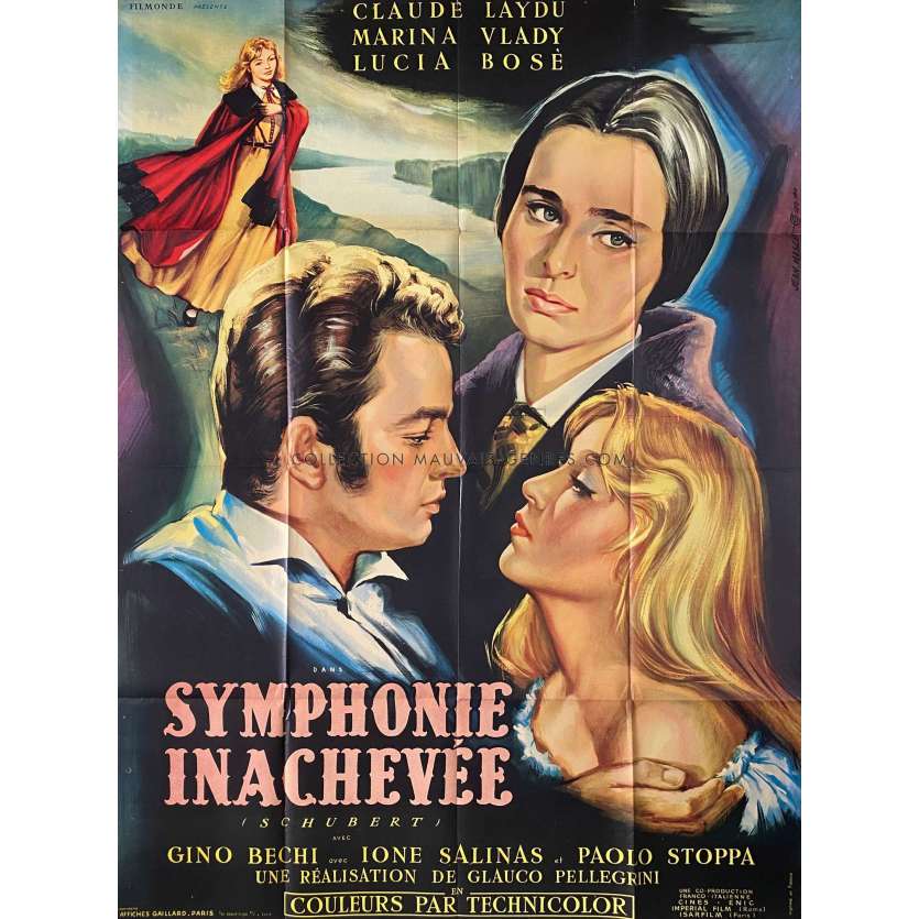 SYMPHONIE INACHEVEE Affiche de film- 120x160 cm. - 1956/R1960 - Marina Vlady, Glauco Pellegrini