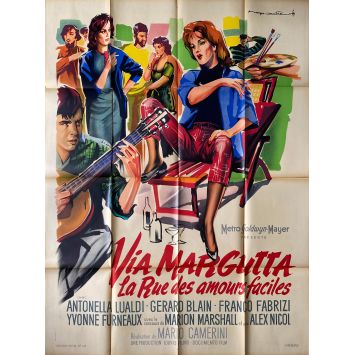 VIA MARGUTTA Movie Poster- 47x63 in. - 1960 - Mario Camerini, Antonella Lualdi
