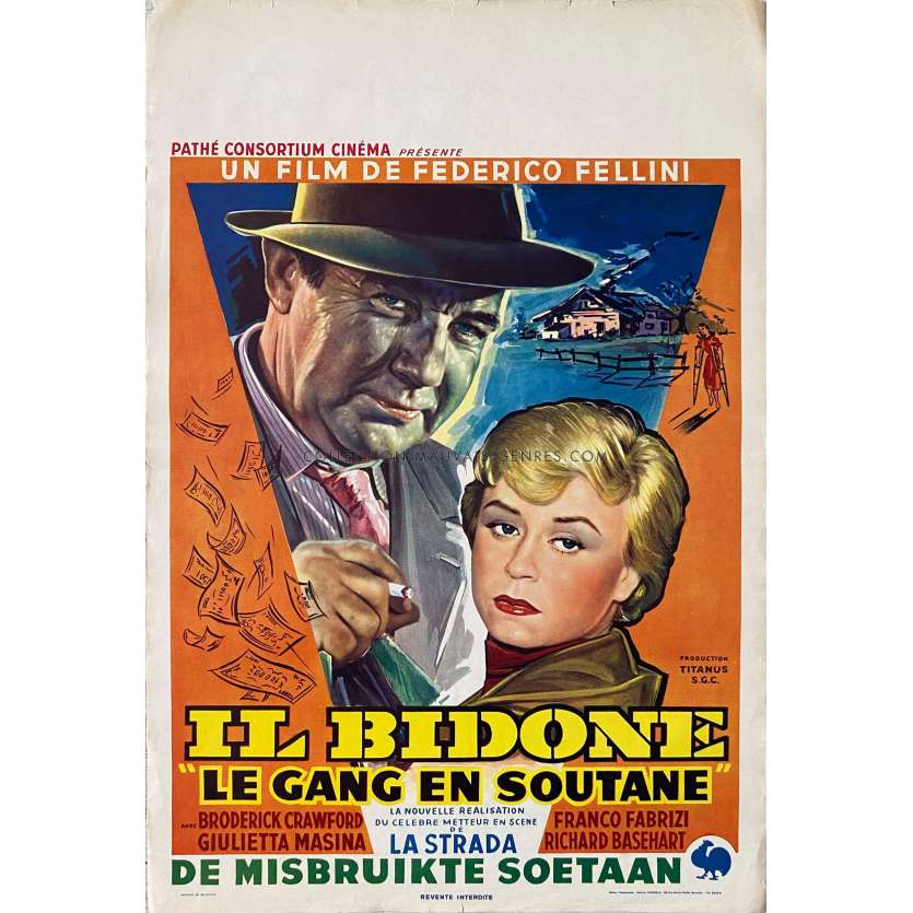 IL BIDONE Affiche de film- 35x55 cm. - 1955 - Giulietta Masina, Federico Fellini