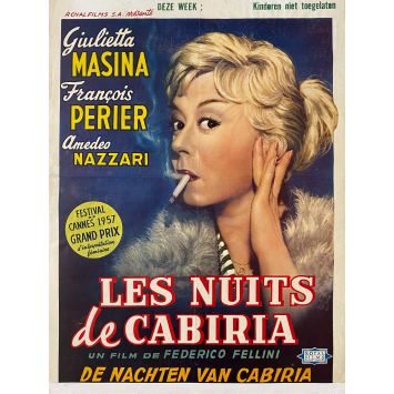 NIGHTS OF CABIRIA Movie Poster- 14x21 in. - 1957 - Federico Fellini, Giulietta Masina