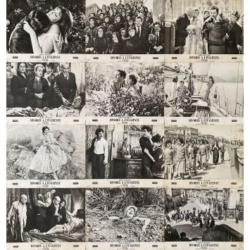 DIVORCE A L'ITALIENNE Photos de film x12 - 21x30 cm. - 1961 - Marcello Mastroianni, Stefania Sandrelli, Pietro Germi