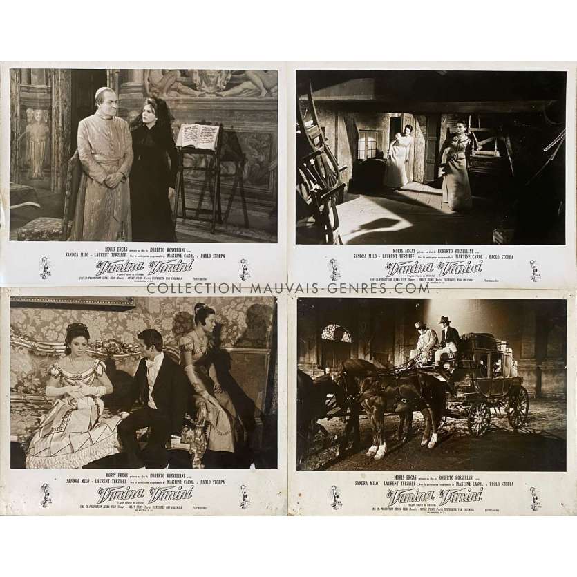 THE BETRAYER Lobby Cards x5 - 10x12 in. - 1961 - Roberto Rossellini, Laurent Terzieff