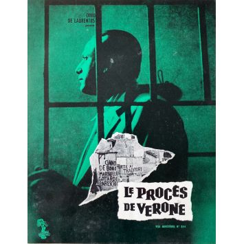 LE PROCES DE VERONE Synopsis 4p - 21x30 cm. - 1963 - Silvana Mangano, Carlo Lizzani