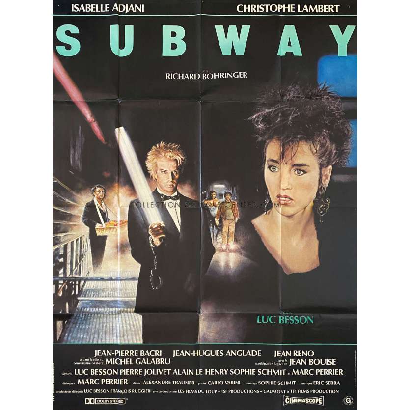 SUBWAY Movie Poster- 47x63 in. - 1985 - Luc Besson, Isabelle Adjani