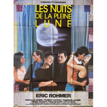 LES NUITS DE LA PLEINE LUNE Affiche de film- 120x160 cm. - 1984 - Pascale Ogier, Eric Rohmer