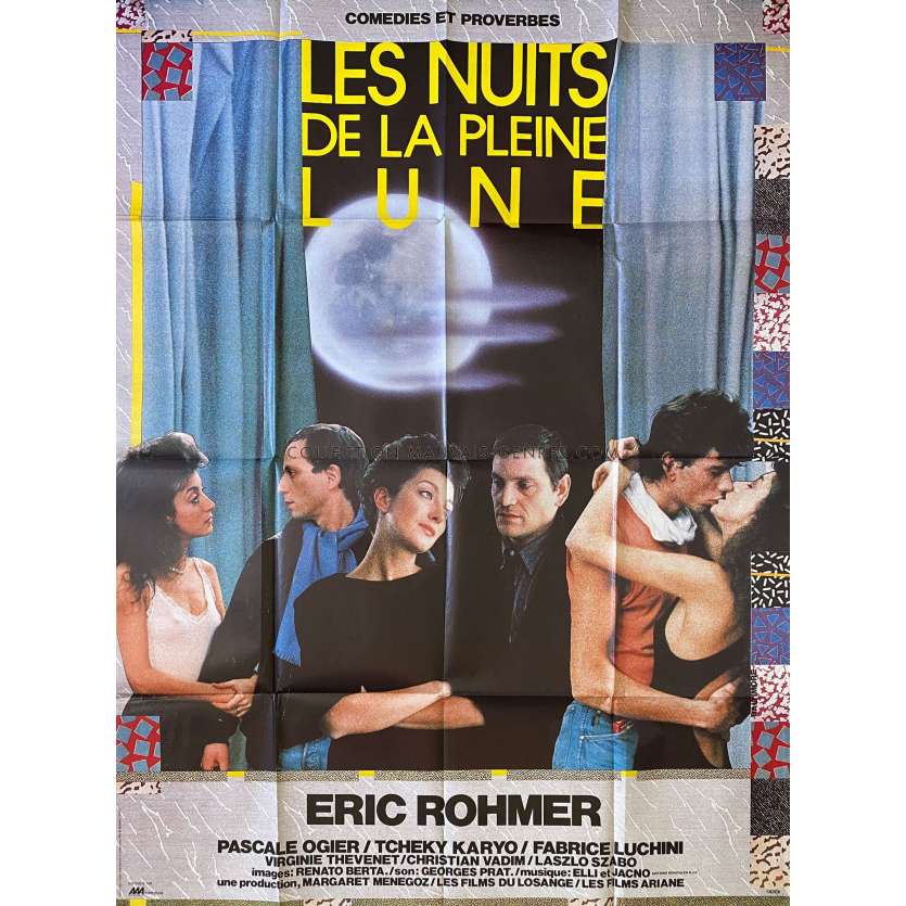 FULL MOON IN PARIS Movie Poster- 47x63 in. - 1984 - Eric Rohmer, Pascale Ogier