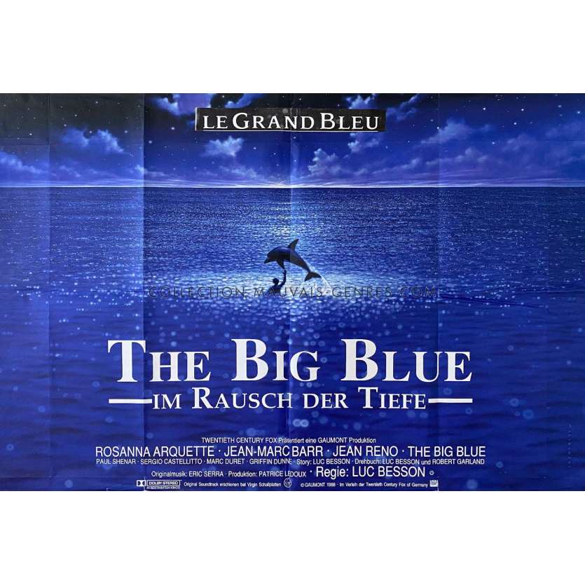 THE BIG BLUE Movie Poster- 23x33 in. - 1998 - Luc Besson, Jean Reno