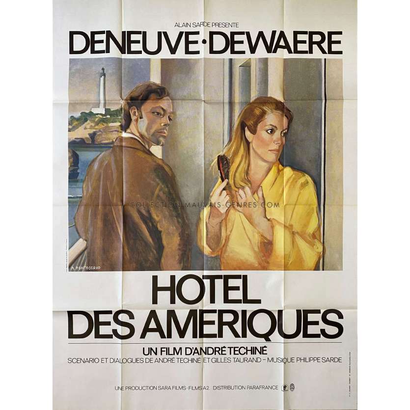 HOTEL AMERICA Movie Poster- 47x63 in. - 1981 - André Téchiné, Catherine Deneuve