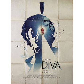 DIVA Movie Poster- 47x63 in. - 1981 - Jean-Jacques Beineix, Jean-Hugues Anglade