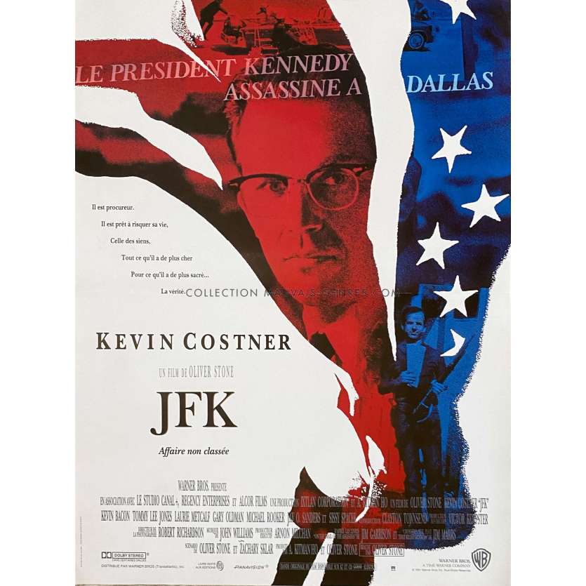 JFK Movie Poster- 15x21 in. - 1991 - Oliver Stone, Kevin Costner