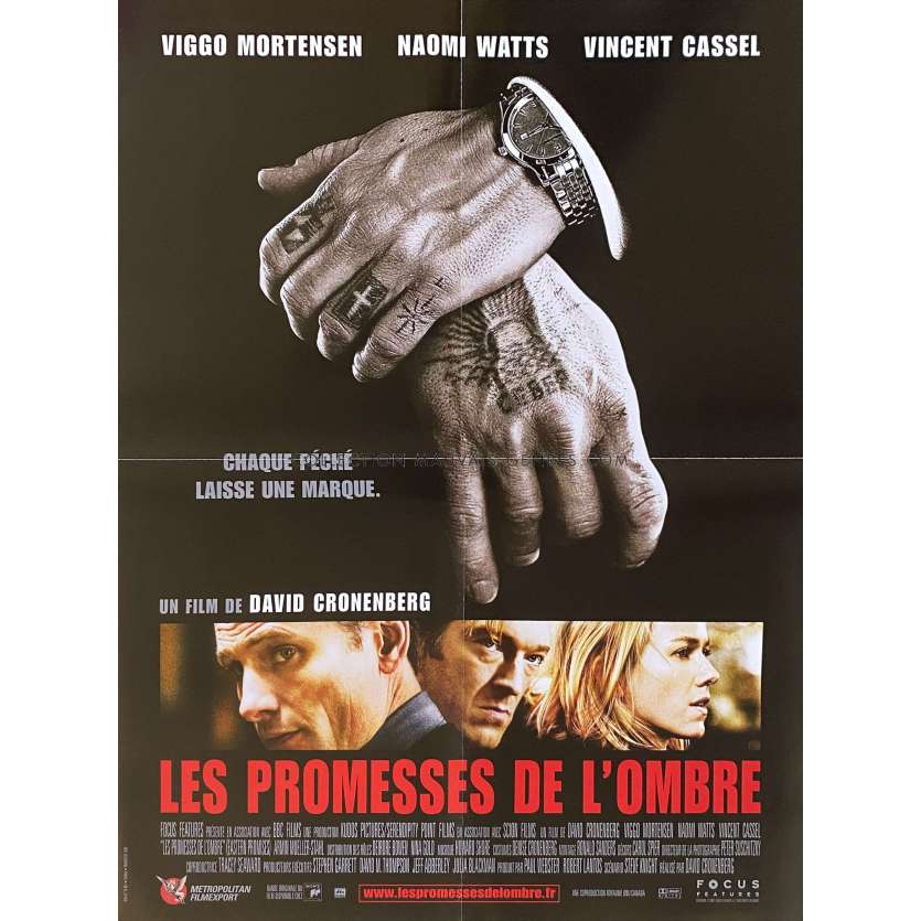 EASTERN PROMISES Movie Poster- 15x21 in. - 2007 - David Cronenberg, Viggo Mortensen