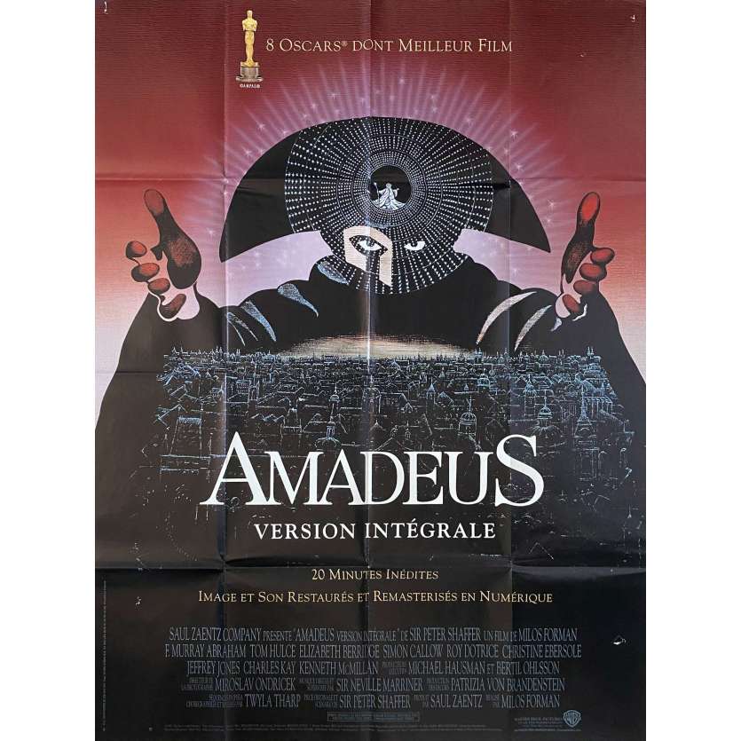 AMADEUS Affiche de film /R1990 - 120x160 cm. - 1984/R1990 - F. Murrray Abraham, Milos Forman