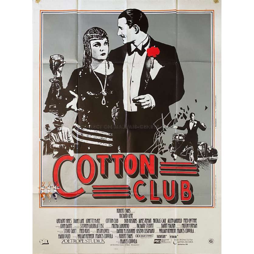 COTTON CLUB Movie Poster- 47x63 in. - 1984 - Francis Ford Coppola, Richard Gere