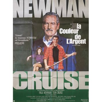 LA COULEUR DE L'ARGENT Affiche de film- 120x160 cm. - 1986 - Paul Newman, Martin Scorsese